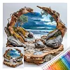 Landscape Full 11CT 3 Strands DIY Stamped Cross Stitch Kits for Beginners Adults Home Wall Decor Cross Stitch Art and Crafts Kits 40x40cm tapestrymarket