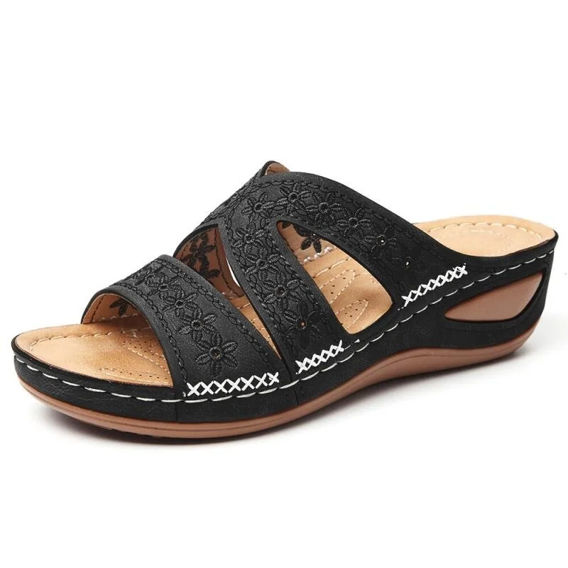 Qengg 2021 Women Shoes Sandals Comfy Platform Sole Ladies Casual Soft Woman Wedge Comfortable Sandal Outdoor Summer Beach Flip Flops