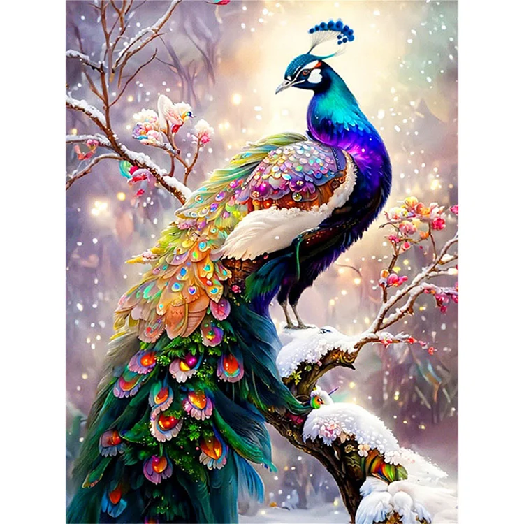 Peacock 16CT Stamped Cross Stitch 50*60CM