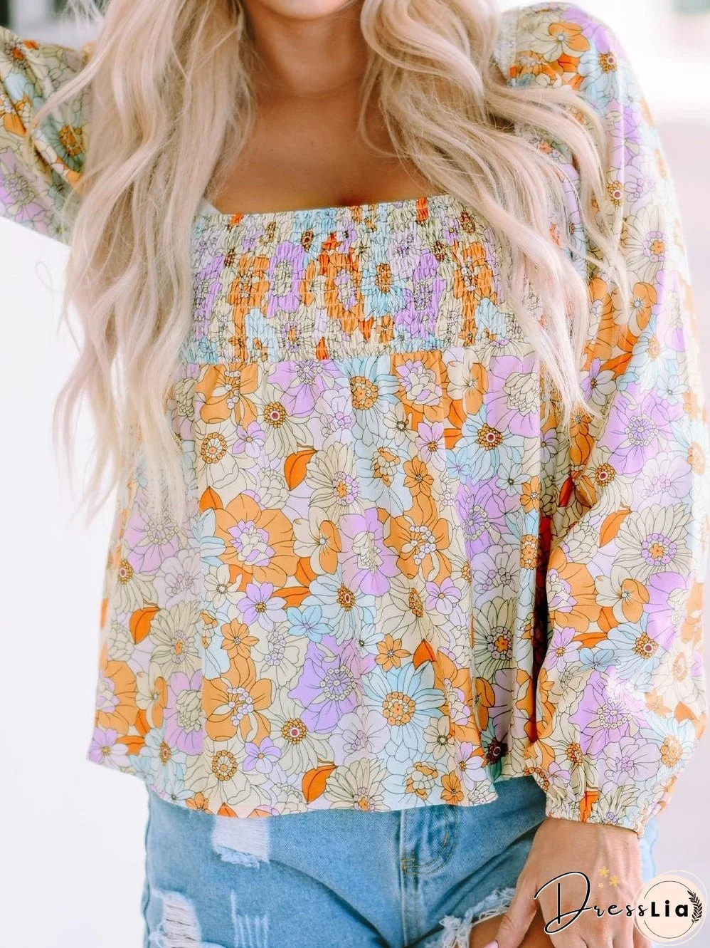 Summer Floral Print Blouse