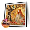 Diamond Painting-5D Full Round Drill Girl and Tree(40x40cm)