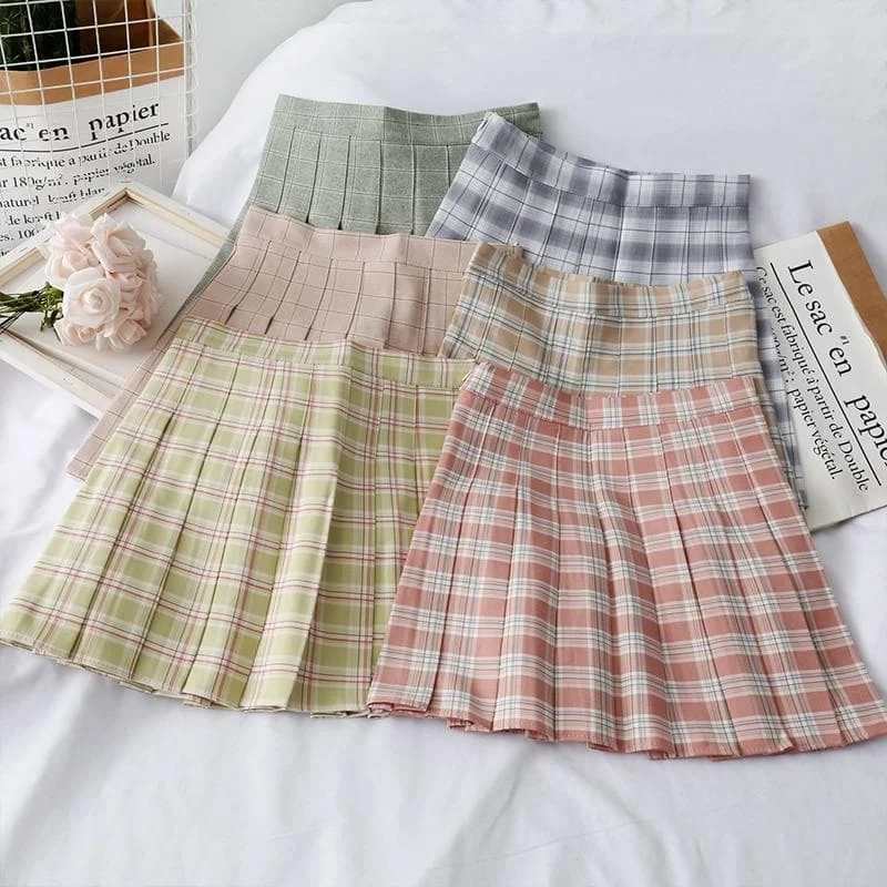 Sweet Preppy Style Plaid Skirt SP14829