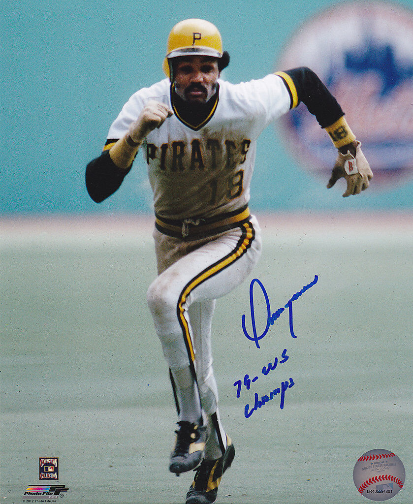 OMAR MORENO PITTSBURGH PIRATES 79 WS CHAMPS ACTION SIGNED 8x10