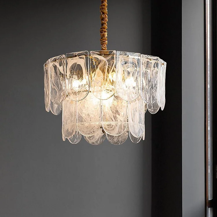 Traditional Classic Chandelier Light Metal Glass Ceiling Light - Appledas
