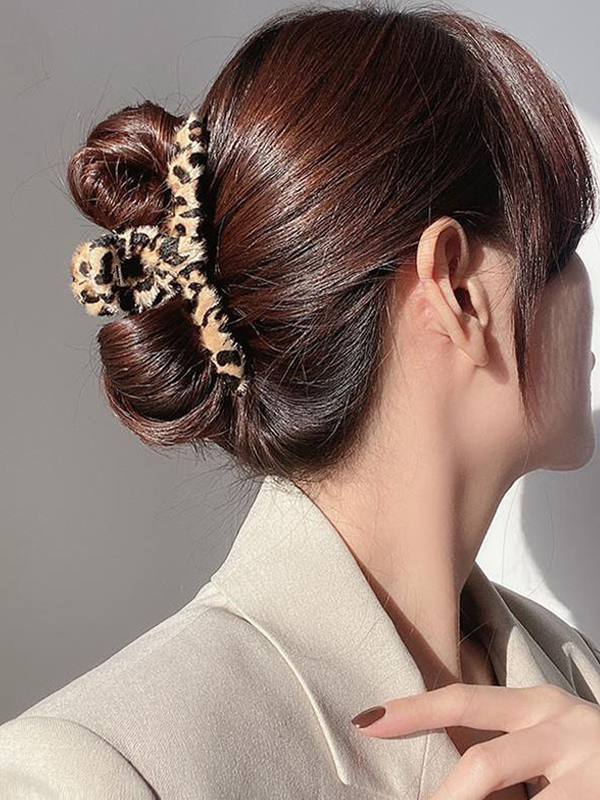 Simple Plush Headwear Large Hairpin
