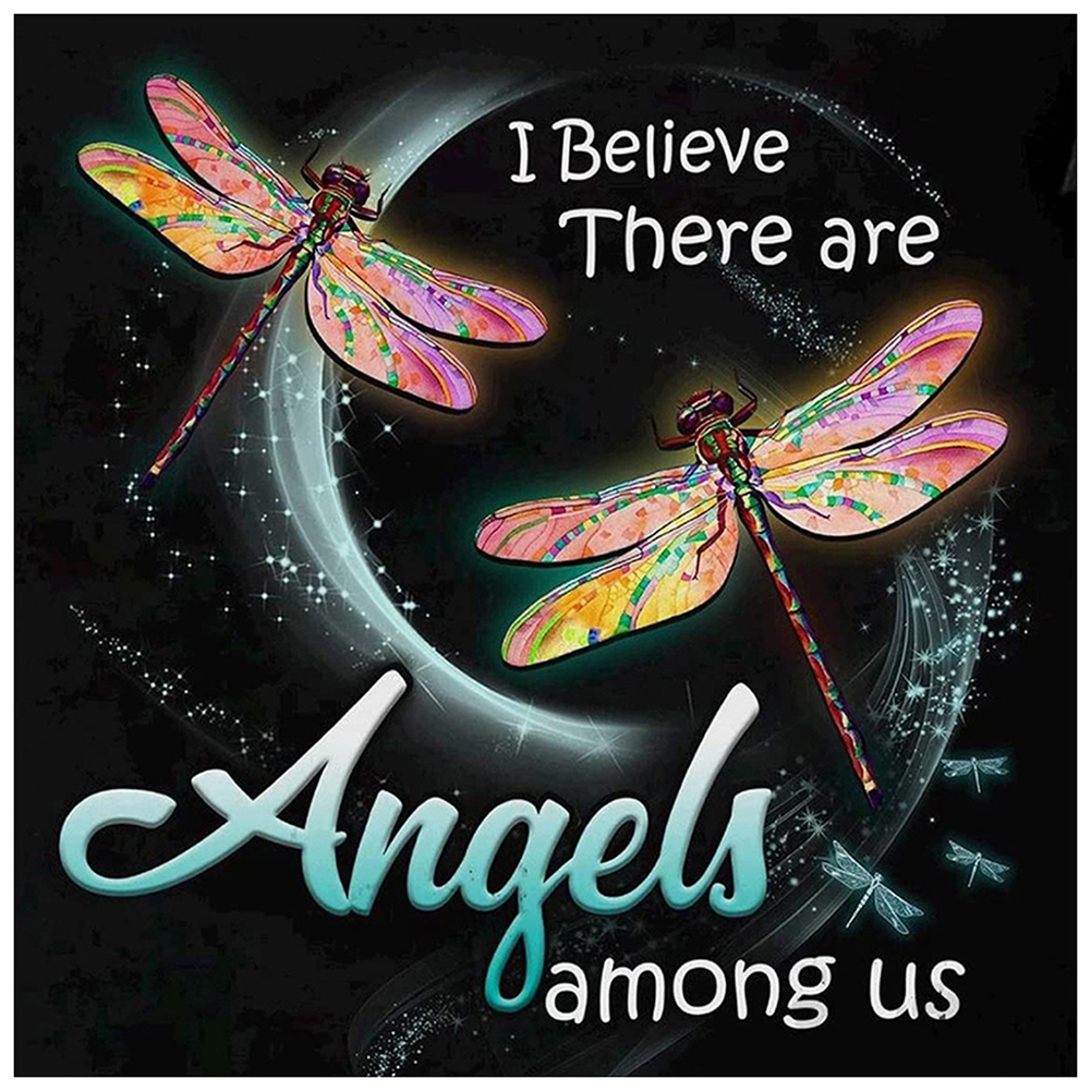 

Dragonfly Letter - 11CT Stamped Cross Stitch - 40*40CM, 501 Original
