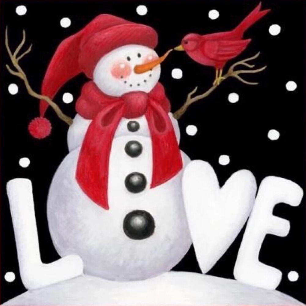 

Snowman Santa-Round Drill Diamond Painting-30*30CM, 501 Original