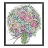 uk.everydayedeals (Limited Stock)Cross Stitch - 14ct Stamped - Fleur de rose violette (33*36cm)