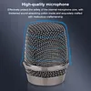 2.4G Wireless Microphone Rechargeable Live Streaming Microphone LED Display Professional Handheld Mic for Singing Karaoke Wedding DJ Party