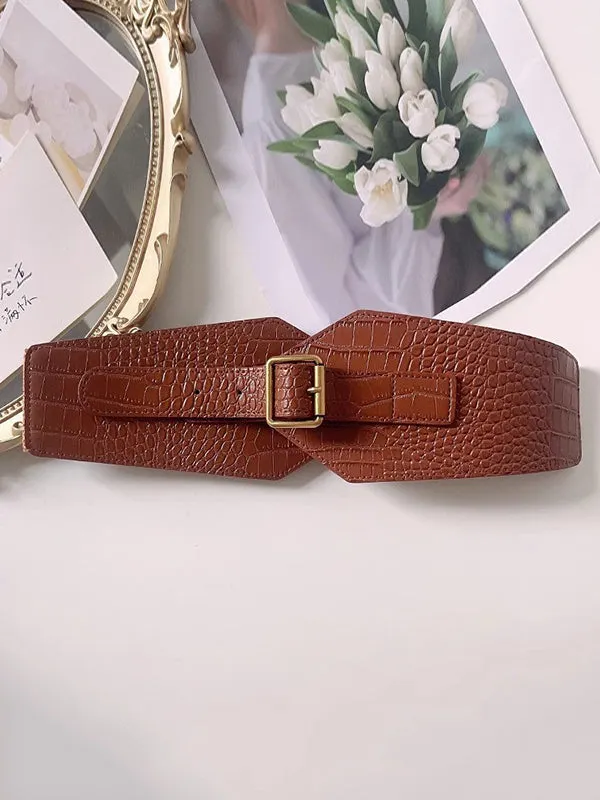Belt Buckle Geometric Split-Joint Waist Belts & Thigh Cuffs