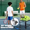[US Local Warehouse] Foldable Tennis Cart Holds 350 Balls Sports Ball Hopper for Teaching & Court Use