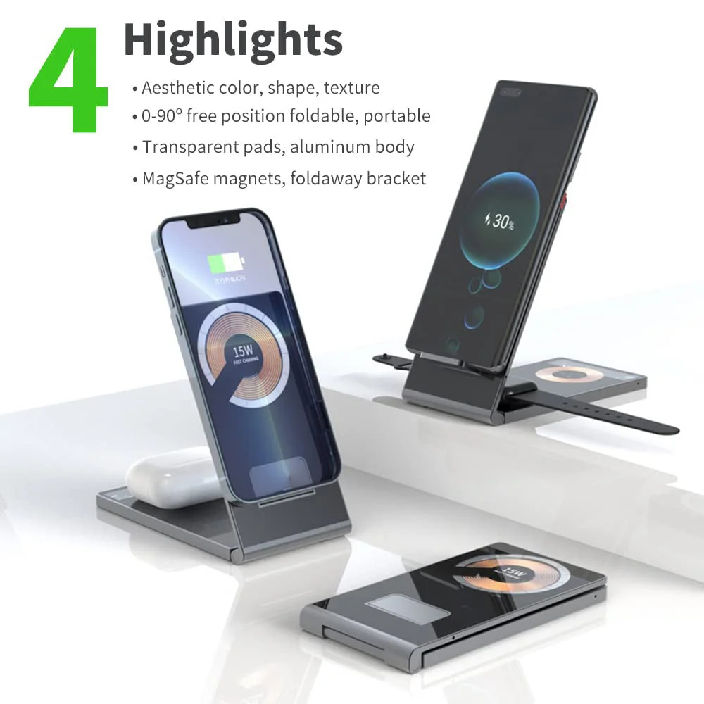 Magnetic Folding Bracket Wireless Charger