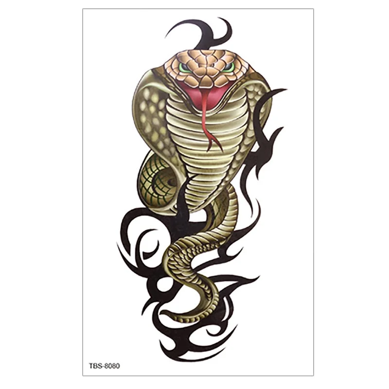 Waterproof Temporary Tattoo wolf tiger totem Fake Tatto Flash Tatoo cross angel Hand Arm middle size art Tattoos for Women men