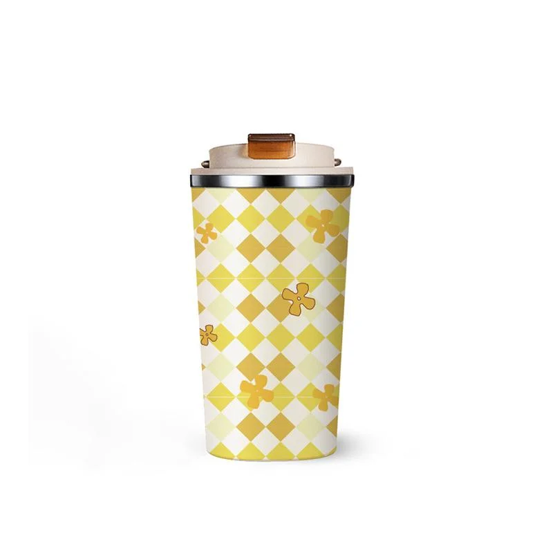 Coffee Cups-Art Gallery-Yellow Blocks Tumbler