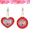 2Pcs Herz - 5d DIY Handwerk Schlüsselanhänger