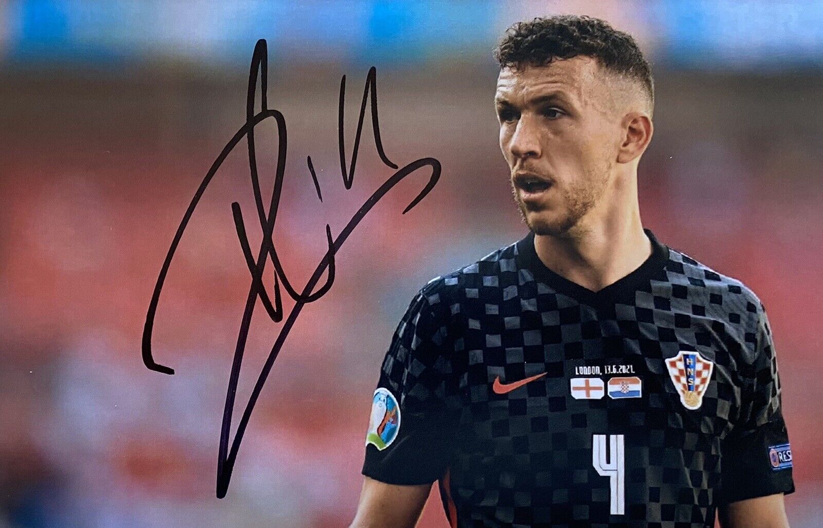 Ivan Perisic Genuine Hand Signed Croatia 6X4 Photo Poster painting