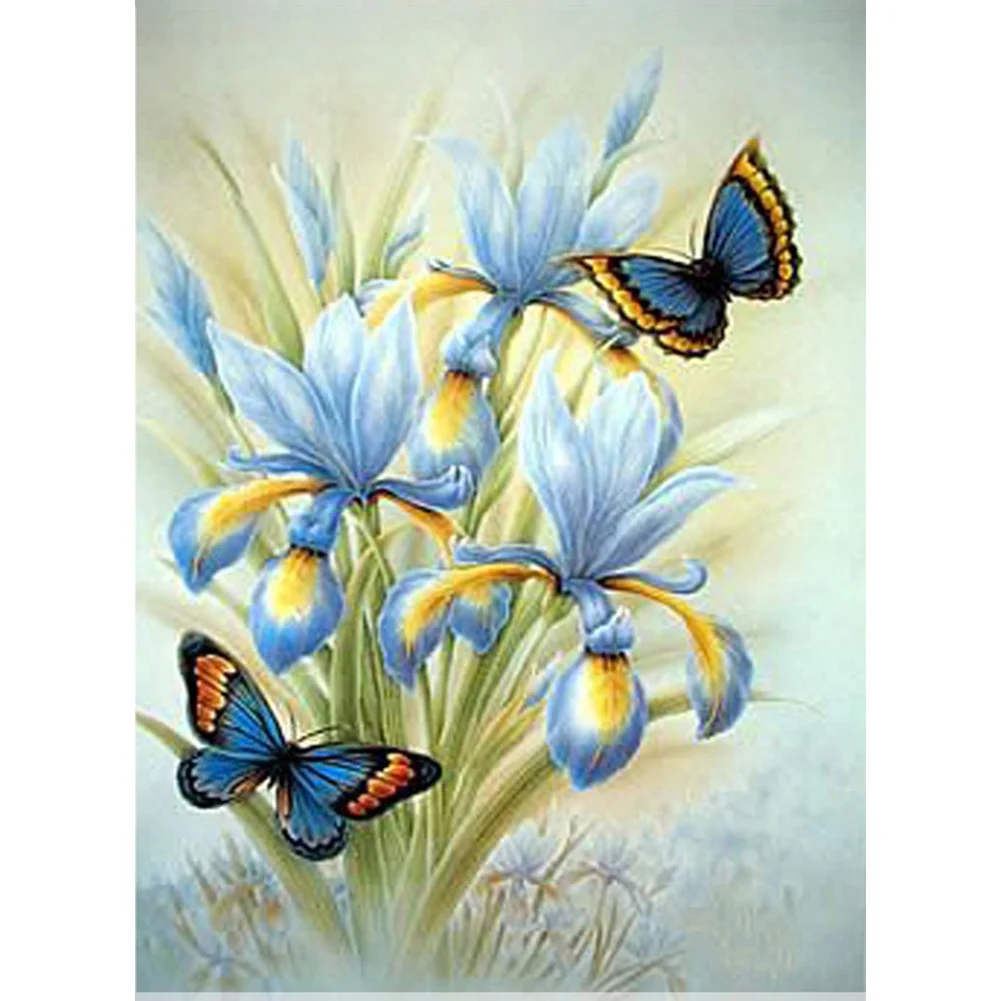 Full Square Diamond Painting - Flower Butterfly
