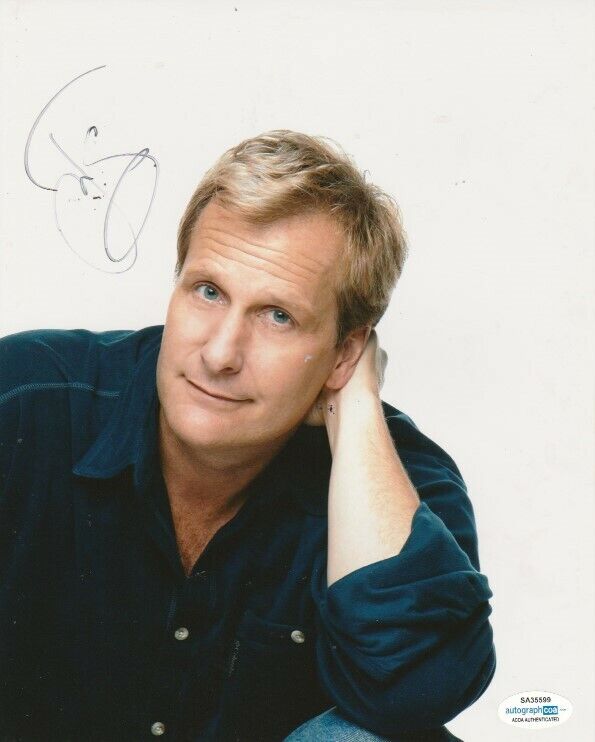 ACTOR JEFF DANIELS SIGNED 8x10 Photo Poster painting #1 THE NEWSROOM DUMB AND DUMBER ACOA COA