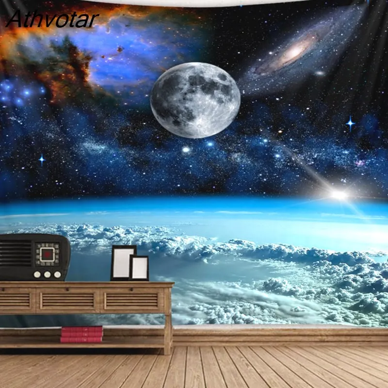 Athvotar in Night Starry Water Wall Hanging Tapestry Art Deco Blanket Curtain Hanging at Home Bedroom Living Room Decoration