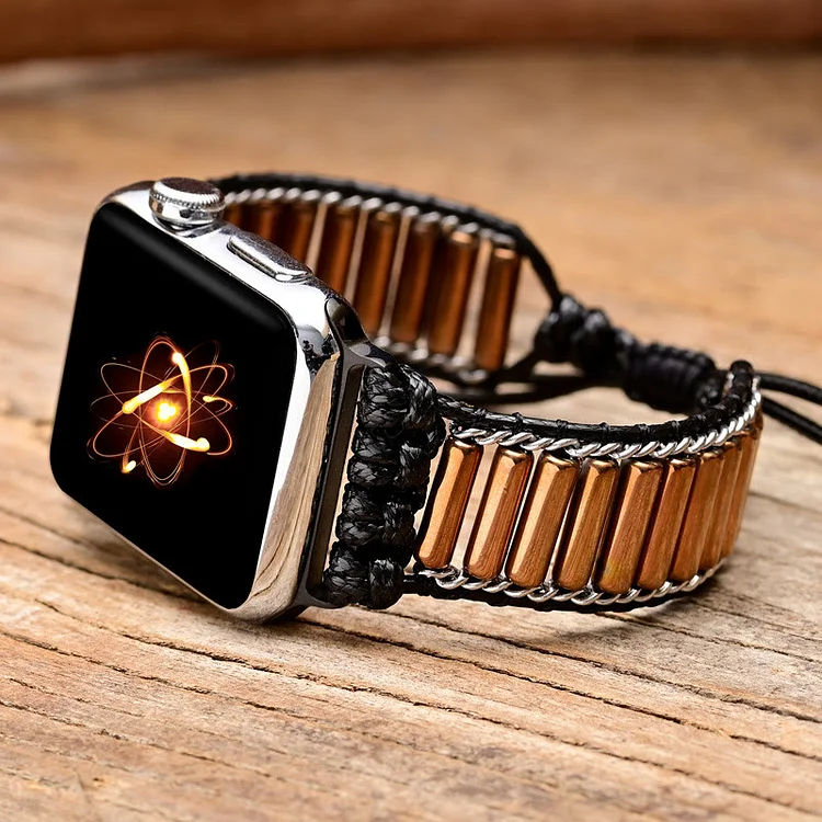 Olivenorma Cylindrical Copper Tube Handwoven Apple Watch Strap