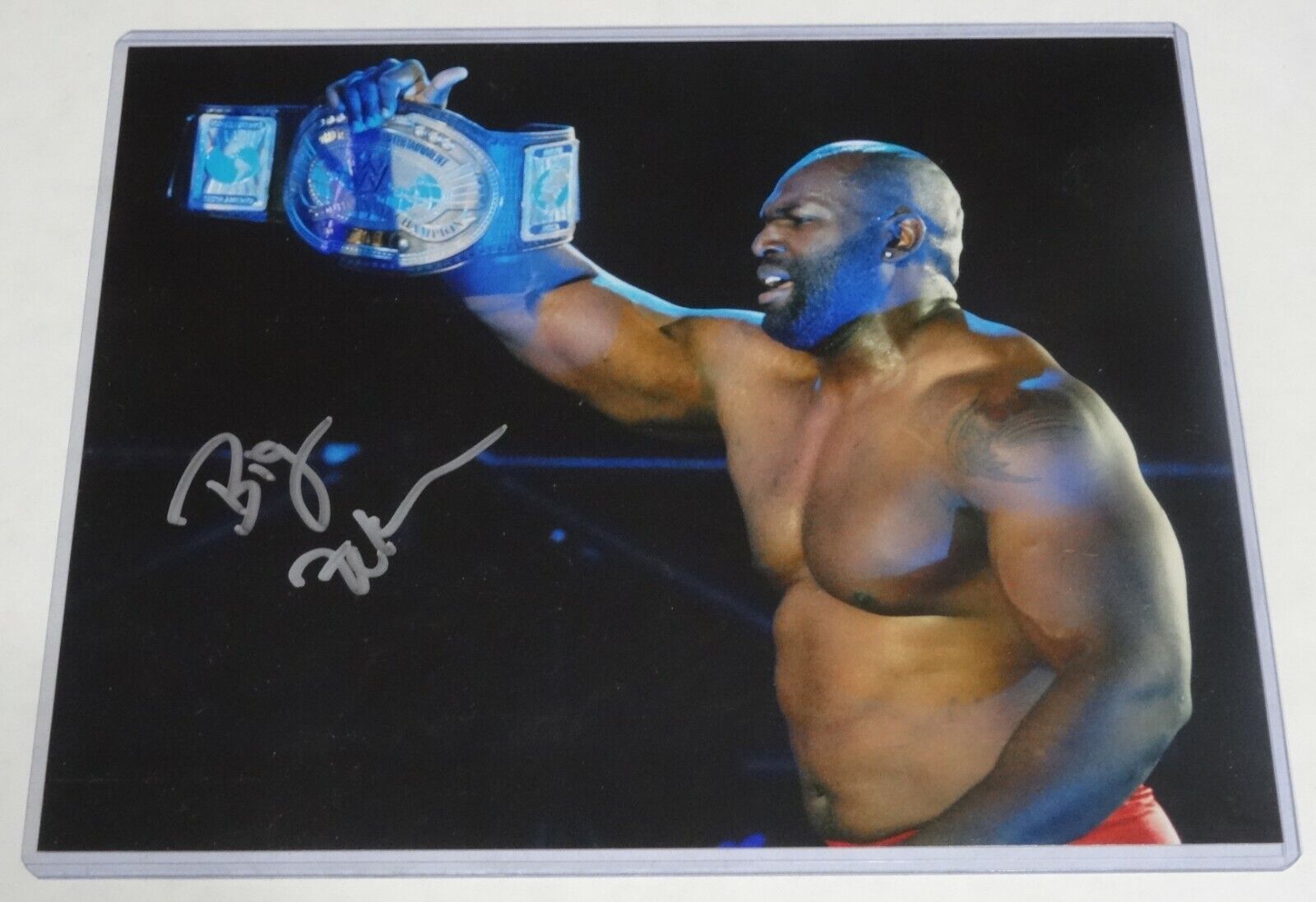 Ezekiel Jackson 2017 Leaf Wrestling COA Signed Autograph 8x10 Photo Poster painting WWE Big E