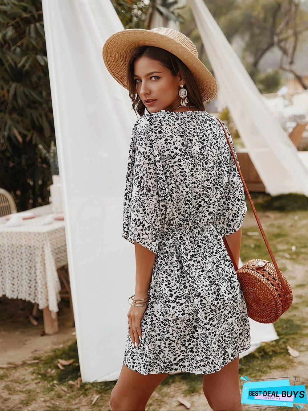 Women's Dress Spring/Summer Small Broken Flower Skirt