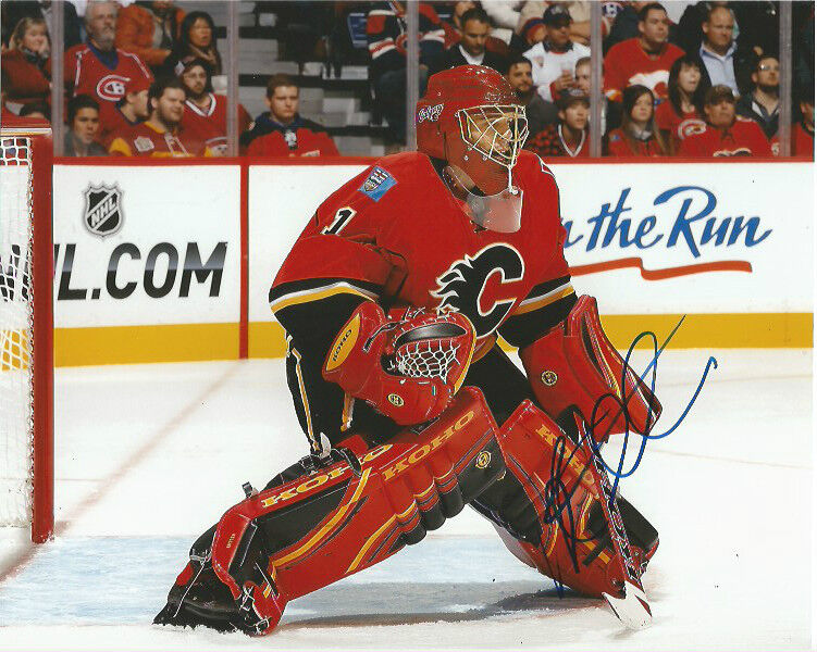 Calgary Flames Jonas Hiller Autographed Signed 8x10 NHL Photo Poster painting COA H