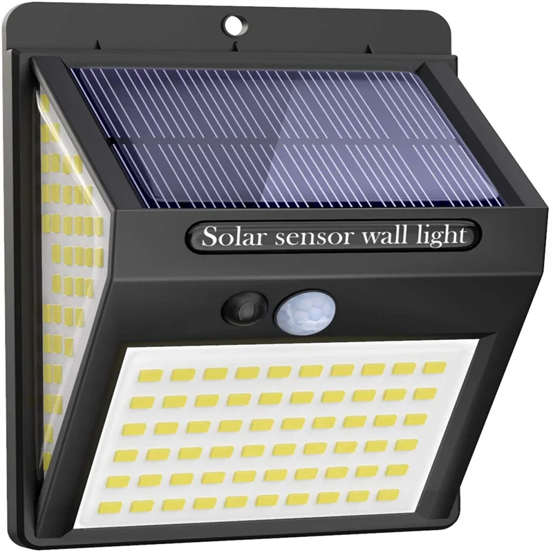 Solar Lights Outdoor, 144 LED Solar Security Lights, 270ºWide Angle Waterproof Motion Sensor Lights for Garden、、sdecorshop