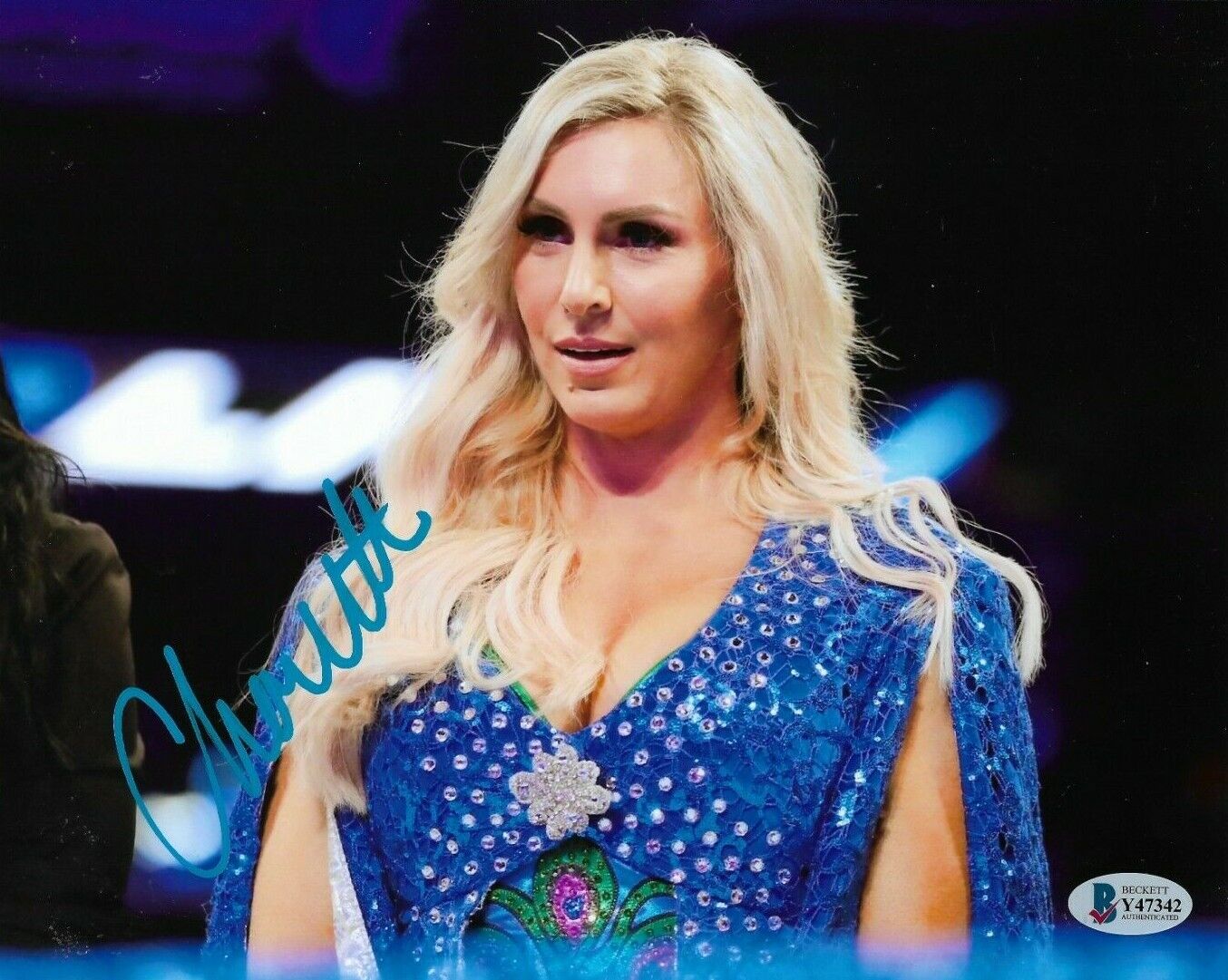 WWE CHARLOTTE FLAIR HAND SIGNED AUTOGRAPHED 8X10 Photo Poster painting WITH PROOF BECKETT COA 27