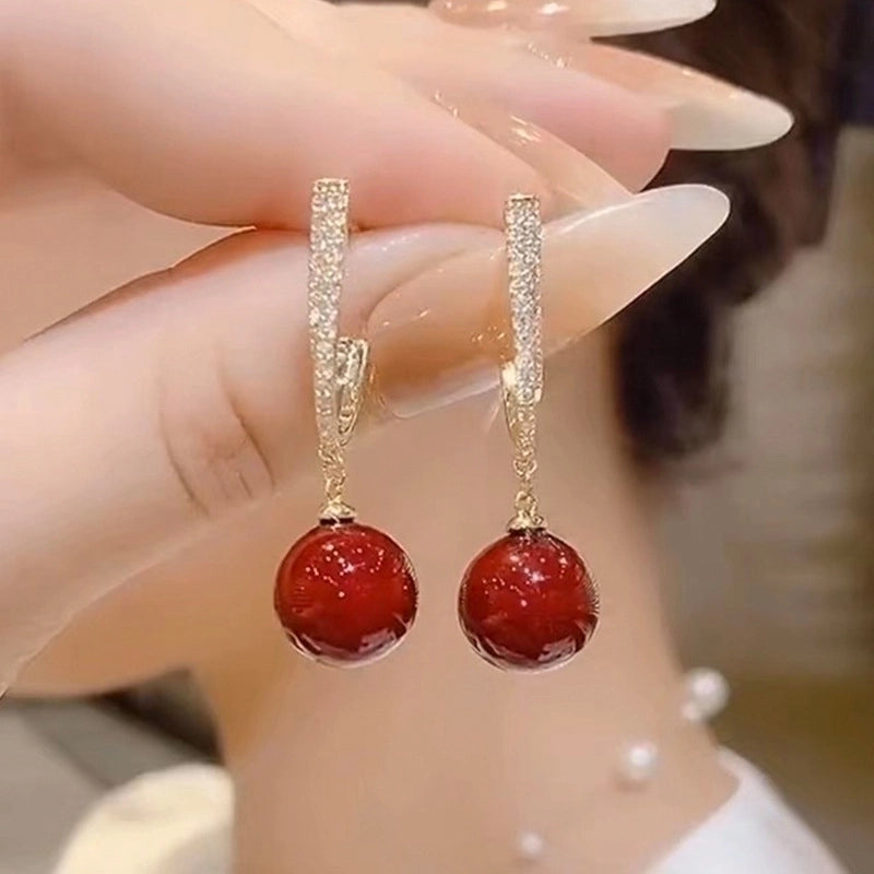 1 Pair Elegant Minimalist Streetwear Flower Bow Knot Plating Inlay Alloy Artificial Pearls Zircon Ear Studs