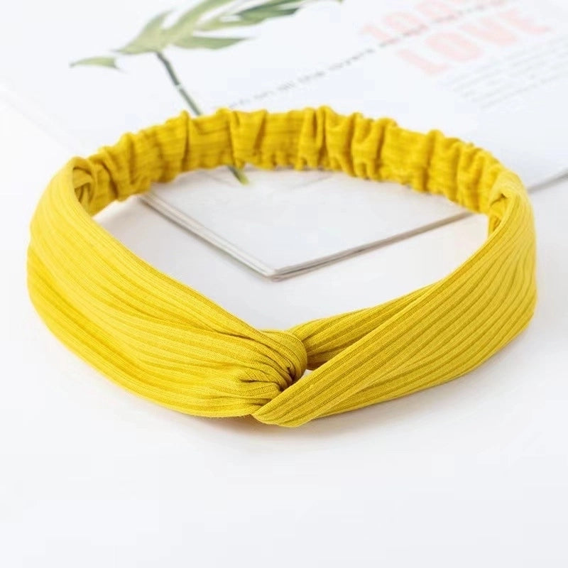 Casual Minimalist Stripe Solid Color Cloth Stripe Hair Band