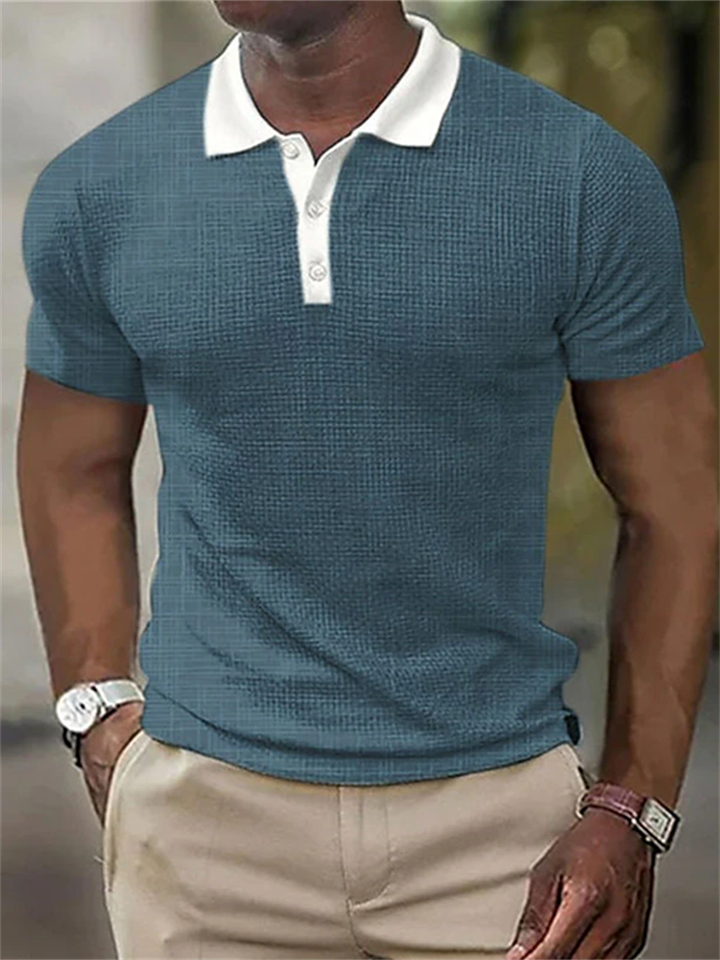 Men's Polo Shirt Golf Shirt Plaid Graphic Prints Turndown White Yellow Blue Gray Outdoor Street Short Sleeve Print Clothing Apparel Fashion Designer Casual Breathable