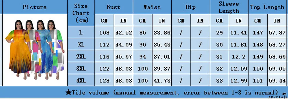 Plus Size Women's Digital Positioning Print Pleated Round Neck Long Casual Dress