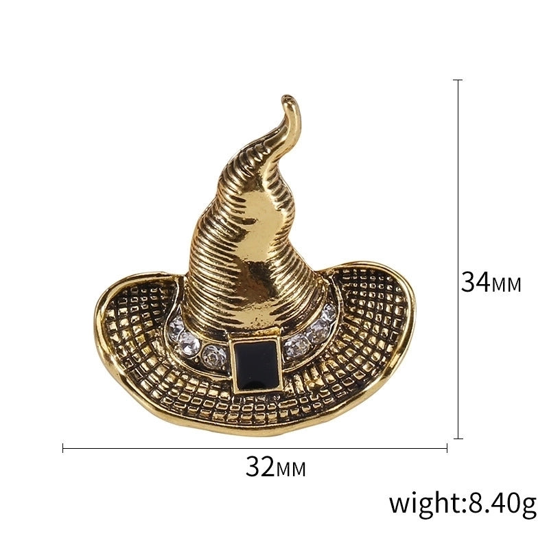 Retro Roman Style Pin Hat Alloy Inlay Zircon Women’s Brooches