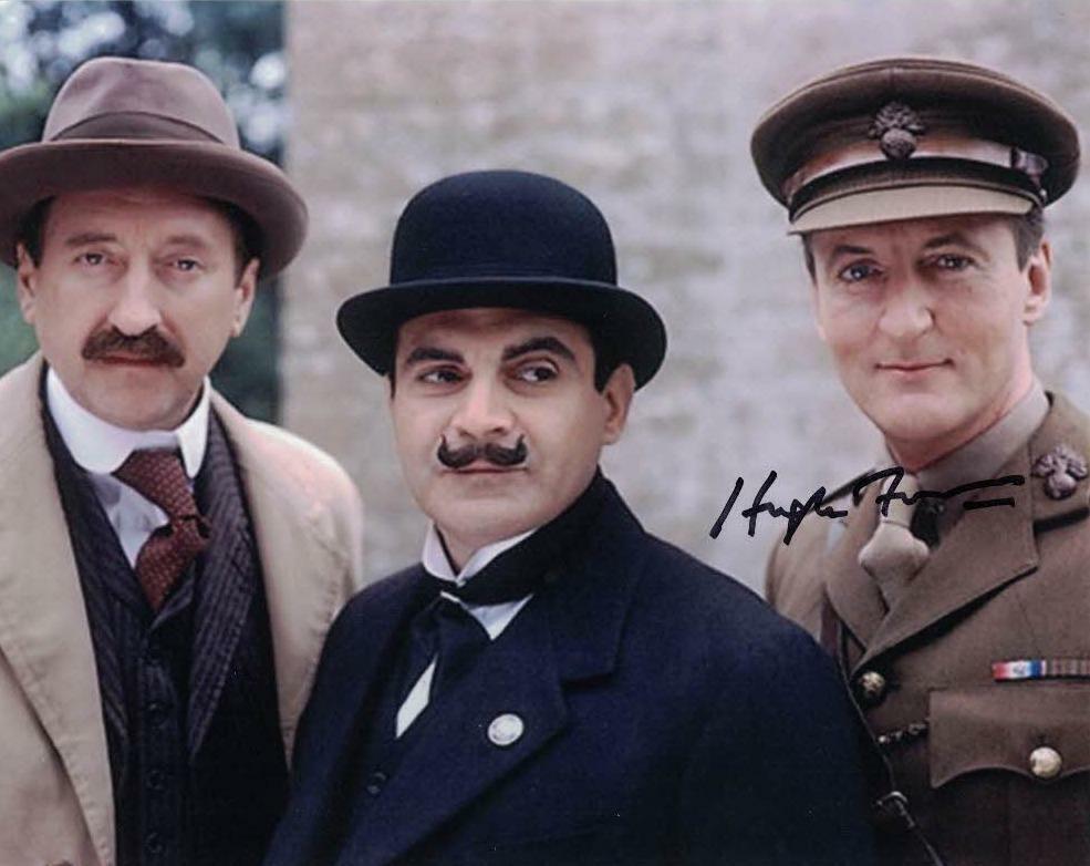 HUGH FRASER - Hastings in Poirot hand signed 10 x 8 Photo Poster painting