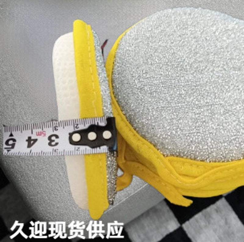 Double-sided Sponge Wipe Kitchen Bowl Washing Sponge Brush Pot Artifact Household Cleaning Cloth Oil-free Scrubbing Cloth Steel Wire Ball