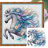 Flower Horse-11CT Stamped Cross Stitch 45*45cm tapestrymarket