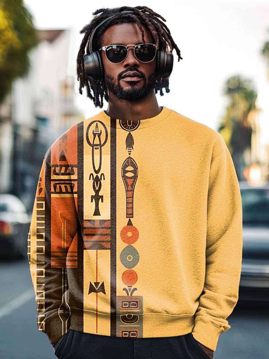 Vintage African Art Patterns Casual  Sweatshirt
