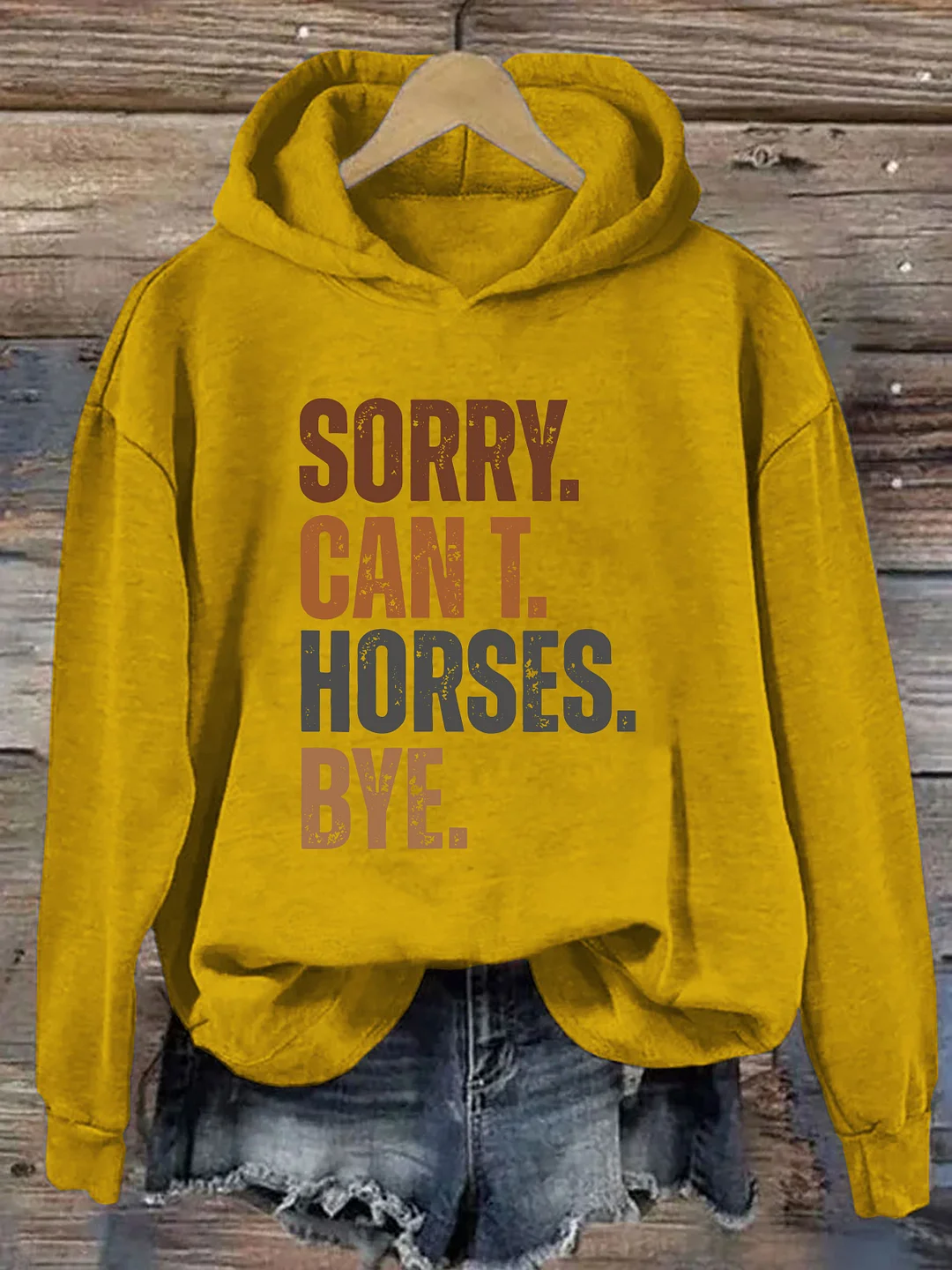 Sorry Can't Horses Bye Hoodie