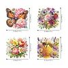 4Pcs Diamond Painting Acrylic Insect Pendant Single Side Drill Home Garden Decor