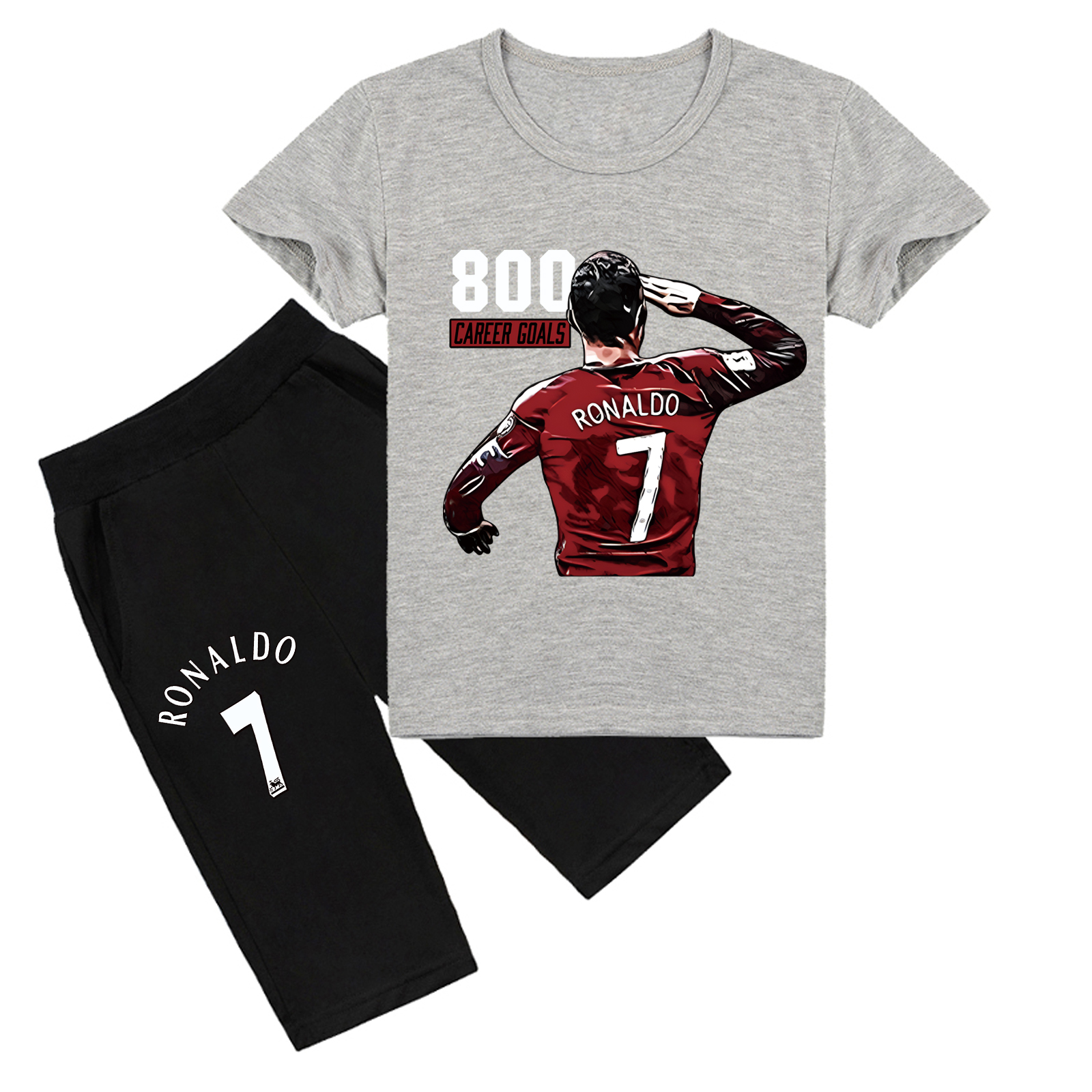 Mayoulove Cristiano Ronaldo Kids Shorts Set - Trendy Sportswear for Boys  Girls, Perfect for Active Play-Mayoulove