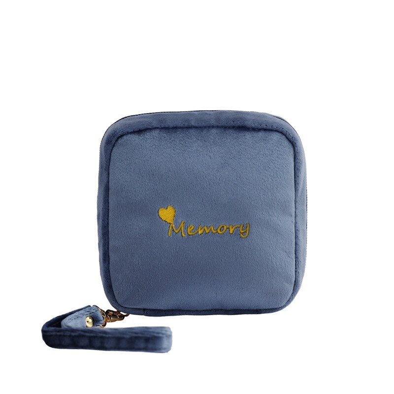 PURDORED 1 Pc Mini Lipstick Bag Women Velvet Small Make Up Bag Travel Sanitary Napkin Bag for Girls Cosmetic Organizer Case