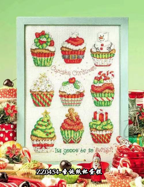 [ZZ0454-Christmas Cupcake] Painting Fairy Cross Stitch