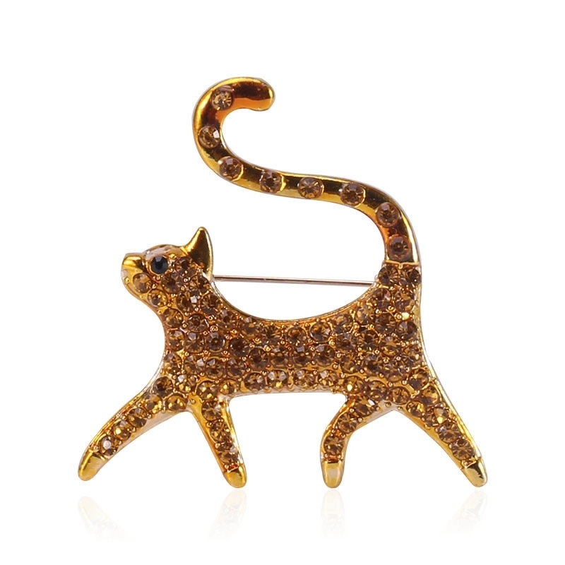 Classic Style Pin Cat Alloy Rhinestone Women’s Brooches