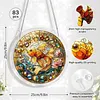 (25cm)DIY Acrylic Jigsaw Puzzle Window Hanging with Hanging Chain DIY Stained Glass Decoration Round Window Puzzle Decor for DIY Craft Project (Stained Glass Goldfish)
