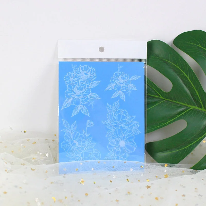 temporary tattoo for women lace tattoo white henna paste fake waterproof tattoo moon flower star arm hand face tatoo wedding