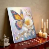 (Pre-Framed)Butterfly Flower-Special Shape Diamond Painting Kit(25x25cm)