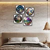 (US Only)4pcs Paint By Numbers Kit On Canvas DIY Oil Art Animal Picture Wall Decor40x40cm