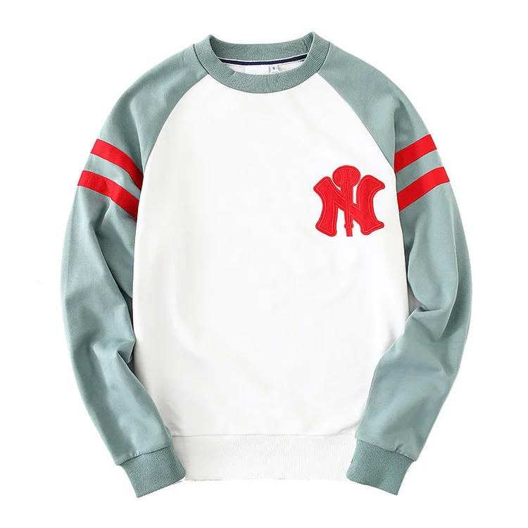Yankee Pullover Sweater Mlbny Sweater Men's and Women's Long-Sleeved T-shirt Loose round Neck Pullover