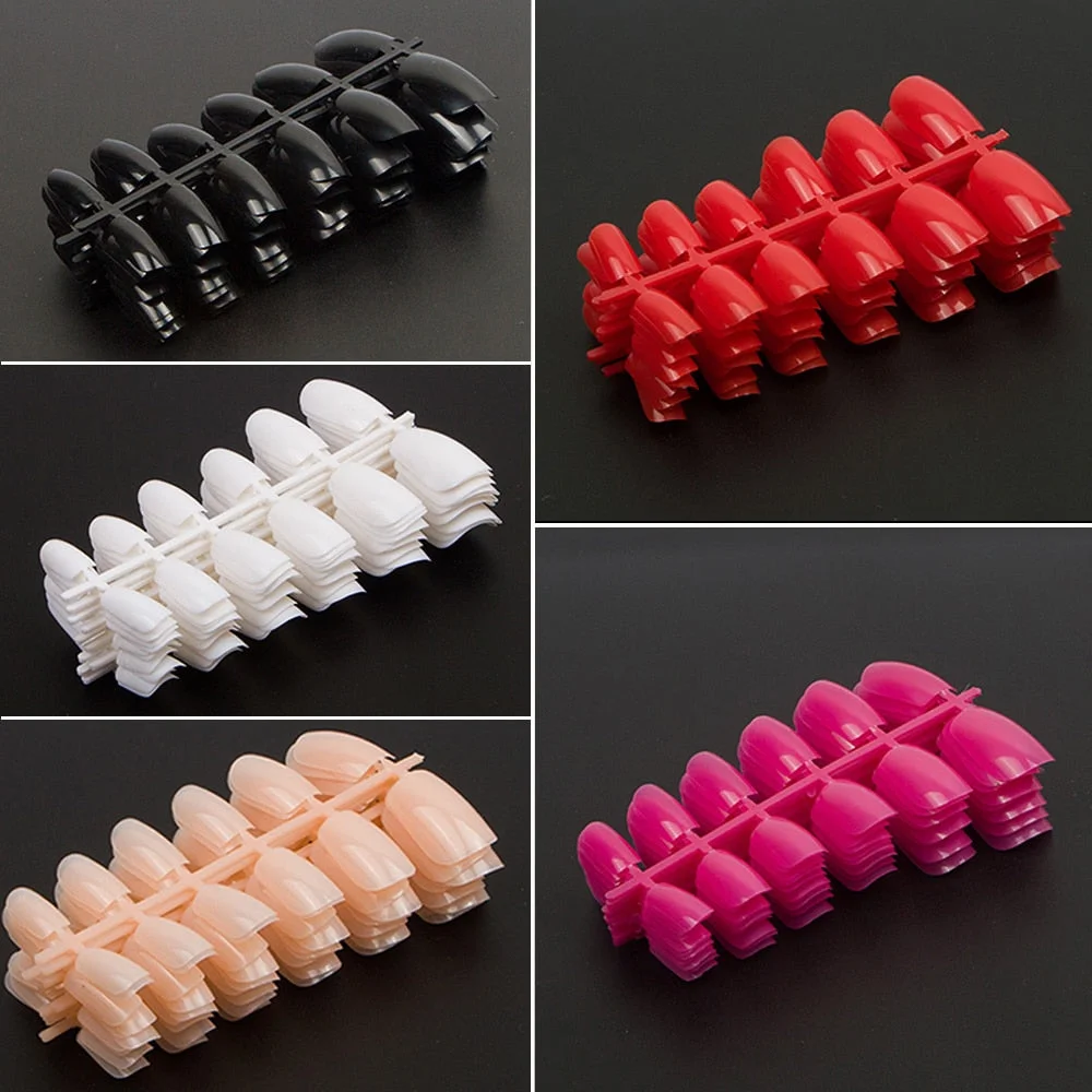 600pcs/pack Full Cover Acrylic Nail Tips Square Shape False Nail Tips 10 Sizes Short Faux Ongles Fake Nails For Nail Art Designs-Nail Inspo